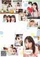 A group of young women eating food in a kitchen.