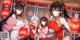 A group of anime girls holding red lanterns in their hands.